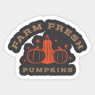 Farm fresh pumpkins Sticker